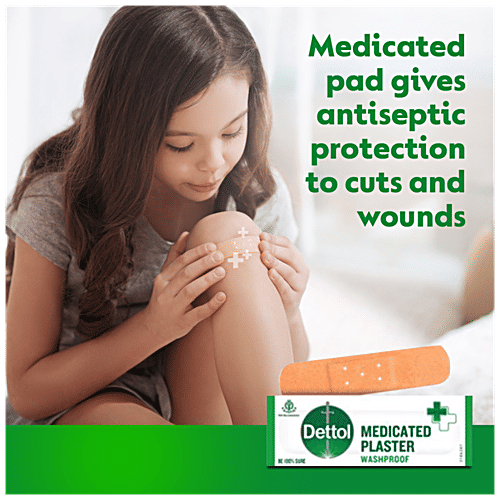 Dettol Medicated Plasters - For Antiseptic & First Aid, Washproof, 172 pcs Jar 