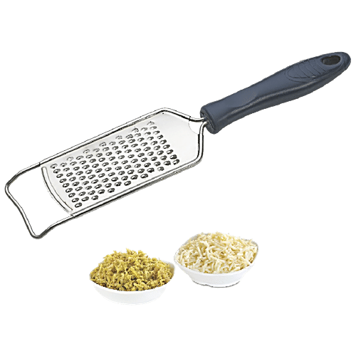 Crystal Stainless Steel Fine Grater - With Plastic Handle, Strong & Durable, 1 pc