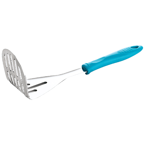 Crystal Stainless Steel Potato Masher - With Plastic Handle, Lightweight, Strong & Durable, 1 pc