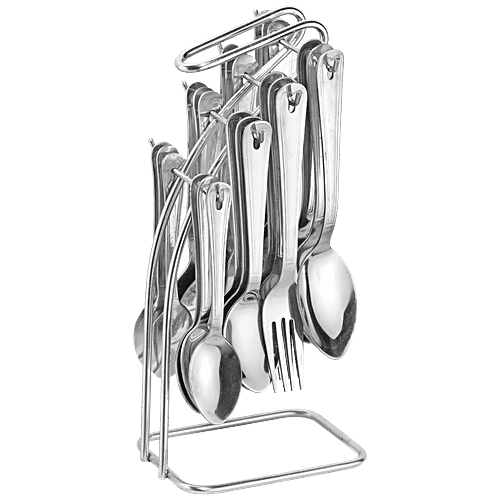 Crystal Tableware Stainless Steel Cutlery Set - Strong & Durable, High Gloss Finish, 24 pcs  