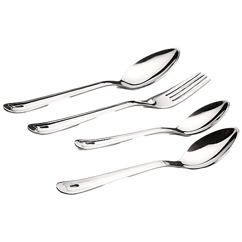 Crystal Tableware Stainless Steel Cutlery Set - Strong & Durable, High Gloss Finish, 24 pcs  