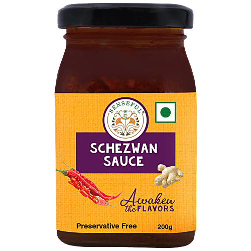 Senseful Schezwan Sauce - Flavoursome, Preservative Free & Trans-Fat Free, 200 g  