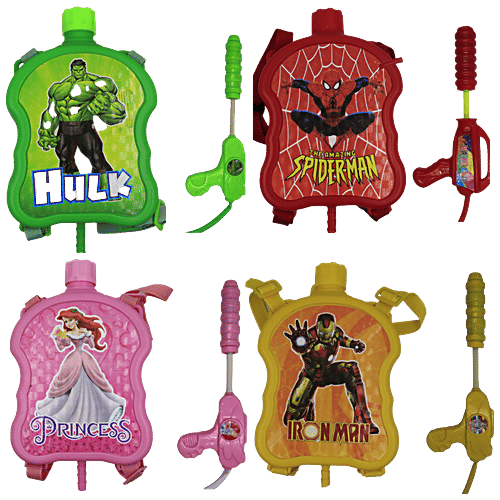 DealBindaas Holi Color/Gula Pichkari Water Gun Toy Backpack Tank - Assorted Colour & Design(Gttank03), 1 Pc
