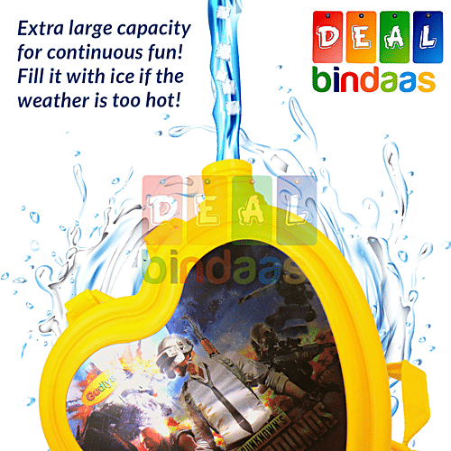 DealBindaas Holi Color/Gula Pichkari Water Gun Toy Backpack Tank - Assorted Colour & Design(Gttank02), 1 Pc  