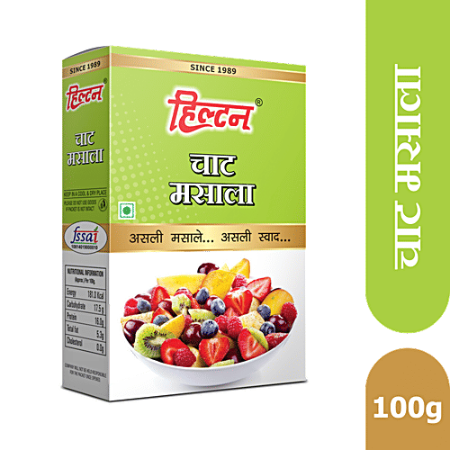 Hilton Chat Masala - Premium Quality, Tangy Taste Enhancer/ Sprinkler, For Snacks & Salads, 100 g