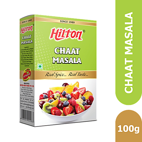 Hilton Chat Masala - Premium Quality, Tangy Taste Enhancer/ Sprinkler, For Snacks & Salads, 100 g