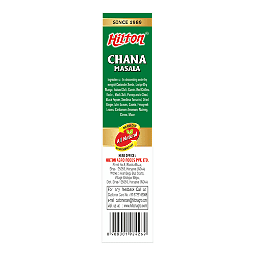 Hilton Chana Masala- Aromatic Spice Blend, Enhances Taste, For Curry/Gravy Use, 100 g