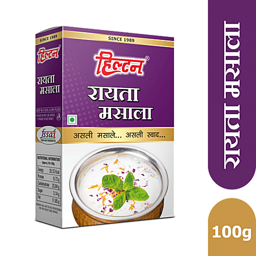Hilton Raita Masala - Blended Aromatic Sprinkler, Enhances Taste, For Dahi, Buttermilk, 100 g  