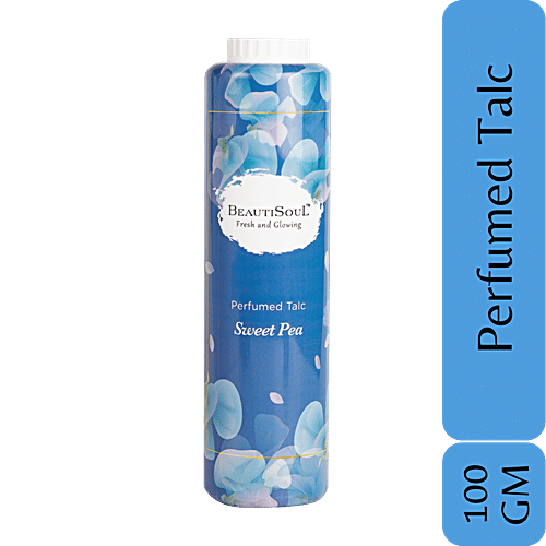 Beautisoul Perfumed Talc Powder - With Sweet Pea Flower, Refreshing, Prevents Body Odour, 300 g Bottle