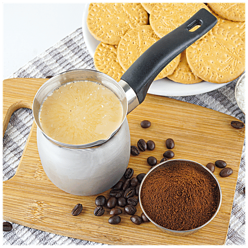 Omega Stainless Steel Coffee Warmer - 2, With Bakelite Handle, Durable, Sturdy , Multipurpose, 450 ml  