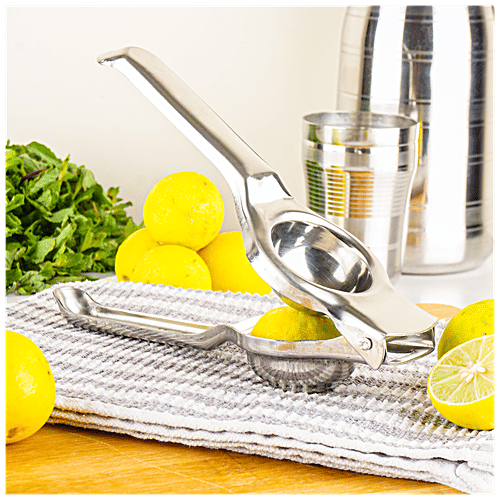 Omega Lemon Squeezer - Stainless Steel Body, Durable , Ergonomic Grip, 1 pc  