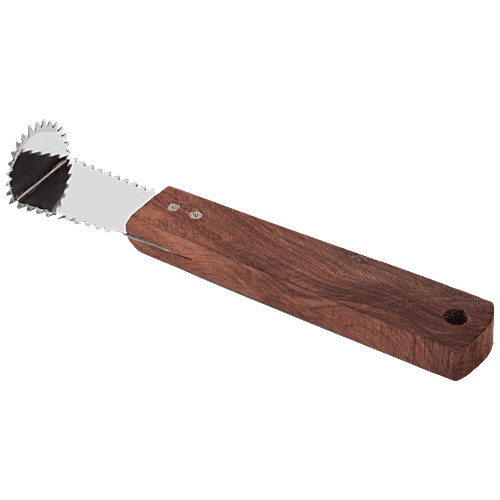 Omega Coconut Scraper - Sharp Blades with Wooden Handle, Durable, Long Lasting, Multipurpose, 1 pc  