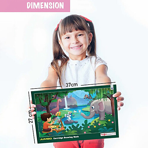 Target Publications Jumbo Size Catridge Drawing Book - 34 Pages, Soft Bound, Unruled, 100 GSM, 1 pc  