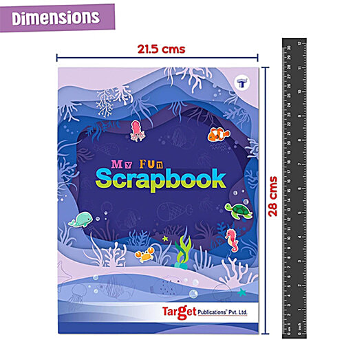 Target Publications Scrapbook - A4 Size, 32 Pages, Unruled, Colourful Sheets, 120 GSM, 1 pc  