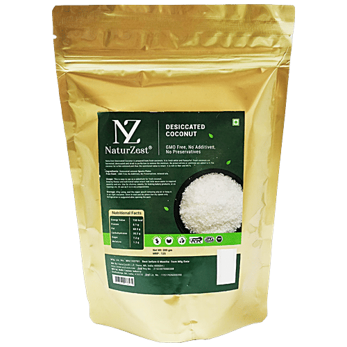 Buy NaturZest Desiccated Coconut Unsweetened Powder/Flakes Nutrient