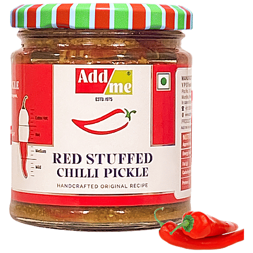 Buy Add Me Red Stuffed Chilli Pickle In Mustard Oil Spicy Online at
