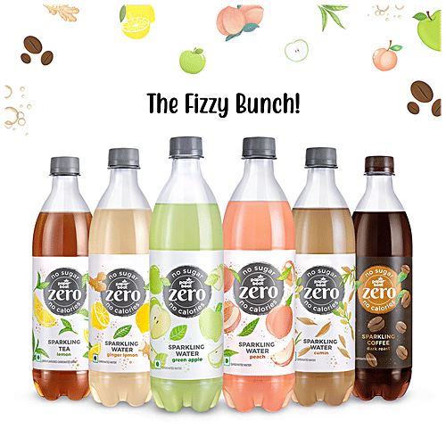 Paper Boat Sparkling Tea - Lemon, Carbonated Ready To Drink, Iced Tea, Zero Sugar/Calories, 600 ml  