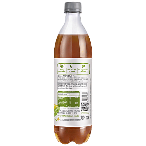 Paper Boat Sparkling Tea - Lemon, Carbonated Ready To Drink, Iced Tea, Zero Sugar/Calories, 600 ml  