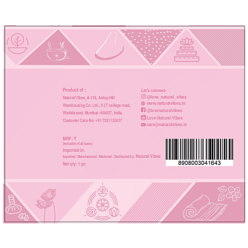 Natural Vibes Jade Gua Sha  - For Face, Neck & Under Eye, Improves Blood Circulation, Rejuvenates Skin, 1 pc (Free Gold Beauty Elixir Oil - 3 ml) 