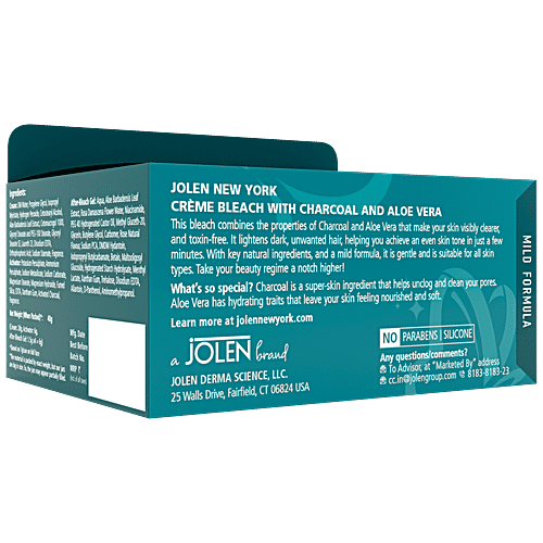 Buy Jolen New York Crème Bleach With Charcoal & Aloe Vera For Even