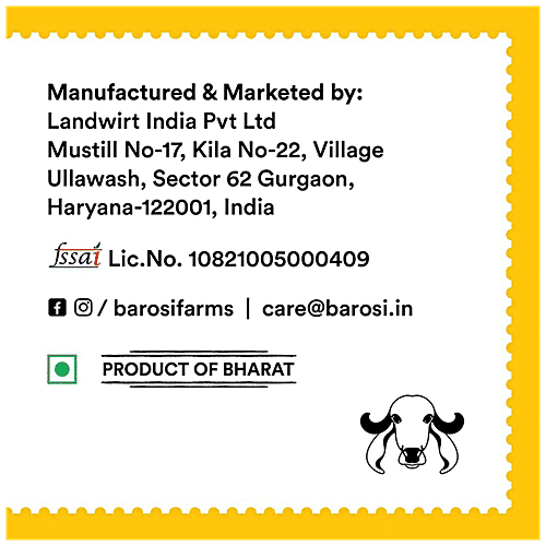 Barosi A2 Desi Cow Ghee, 500 ml Jar 