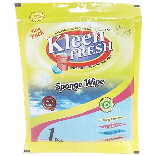 Buy Kleen Fresh Sponge Wipe BioDegradable, EcoFriendly, LongLasting, High Absorbent Online