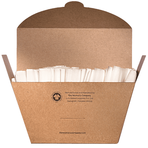 The Woman's Company Panty Liners - Regular, Ultra Thin, Super Soft, Organic Cotton, Biodegradable, 30 pcs  