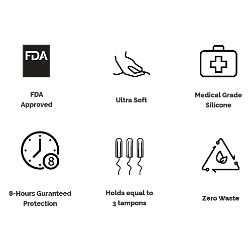 The Woman's Company Menstrual Cup - Medium, Soft & Flexible, Reusable, Medical Grade Silicone, 1 pc  