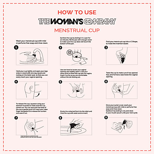 The Woman's Company Menstrual Cup - Medium, Soft & Flexible, Reusable, Medical Grade Silicone, 1 pc  