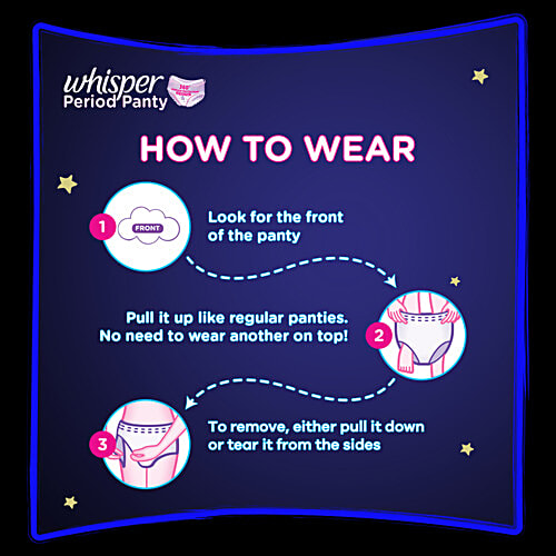 Whisper Super Absorbent Period Panty, M-L, 6 pcs  