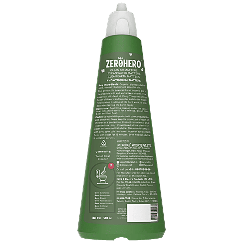 PureCult Toilet Bowl Cleaner with Ylang Ylang & Lavender - Eco-Friendly, Removes Limescale, 500 ml  