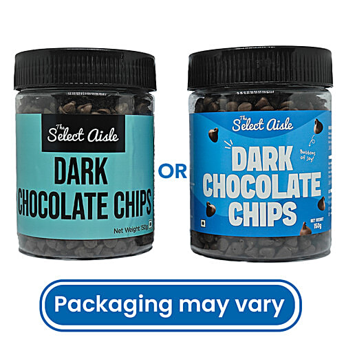 The Select Aisle Dark Chocolate Chips, 150 g Rich in Cocoa
Perfect for Baking
