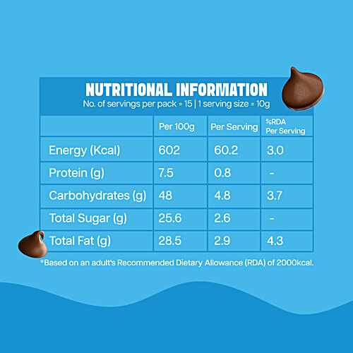 The Select Aisle Dark Chocolate Chips, 150 g Rich in Cocoa
Perfect for Baking