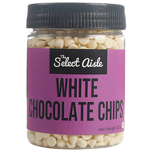 The Select Aisle White Chocolate Chips For Baked Desserts, 150 g Premium, Rich
