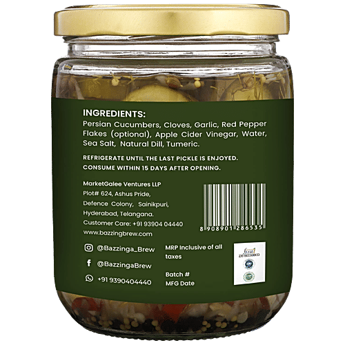 Buy Bazzinga Veggie Tales Dill Pickle Vegan, ZeroCalorie Online at