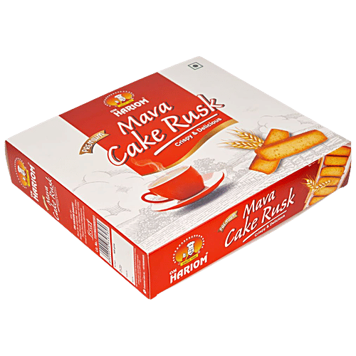 Om Hariom Mava Cake Rusk - Premium Quality, Roasted, Crisp Teatime Snack, 400 g  
