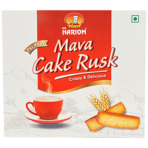 Om Hariom Mava Cake Rusk - Premium Quality, Roasted, Crisp Teatime Snack, 400 g  