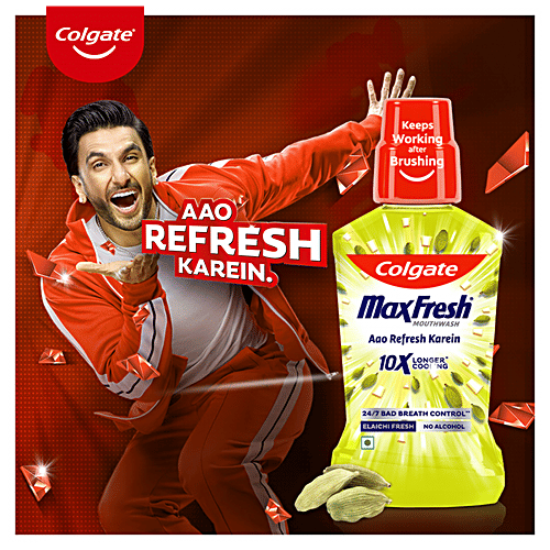 Buy Colgate Maxfresh Mouthwash 10X Longer Cooling, Removes Germs, No