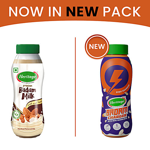Buy Heritage Premium Badam Milk With Real Nuts, Rich In Nutrients
