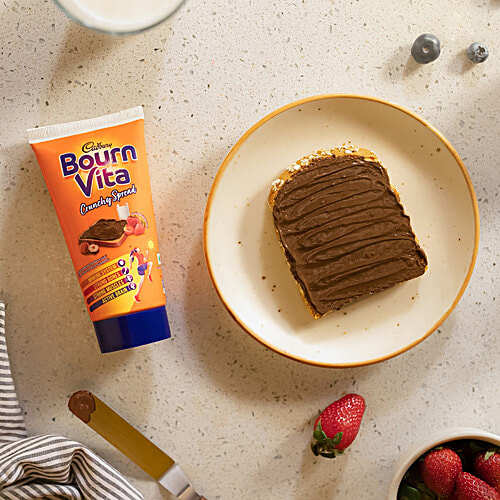 Cadbury Bournvita Bourn Vita Crunchy Spread With Hazelnut - Creamy, Provides Strong Immunity, Chocolate Flavour, 200 g  