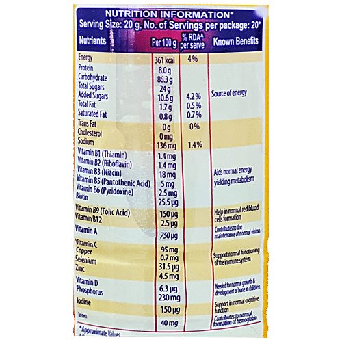 Bournvita Bourn Vita Nutri Nutrition Drink With 50% Less Sugar - For Strong Immunity, Chocolate Flavour, 400 g