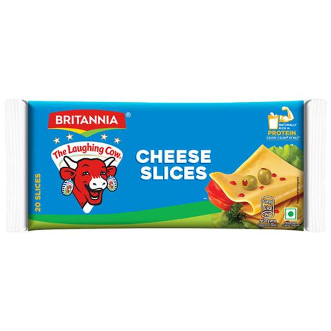 Britannia The Laughing Cow Cheese Slices - Creamy, Rich In Protein, Calcium, 400 g (20 Slices x 20 g each)