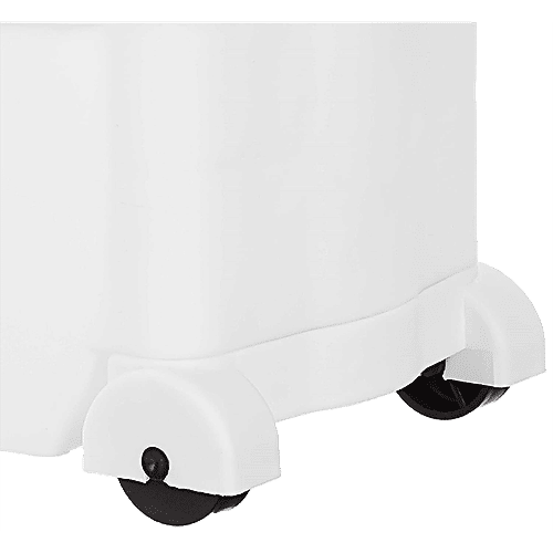 Floraware 3 Layer Storage Organizer Plastic Rack/Shelf With Wheels - Strong & Durable, White, 1 pc  