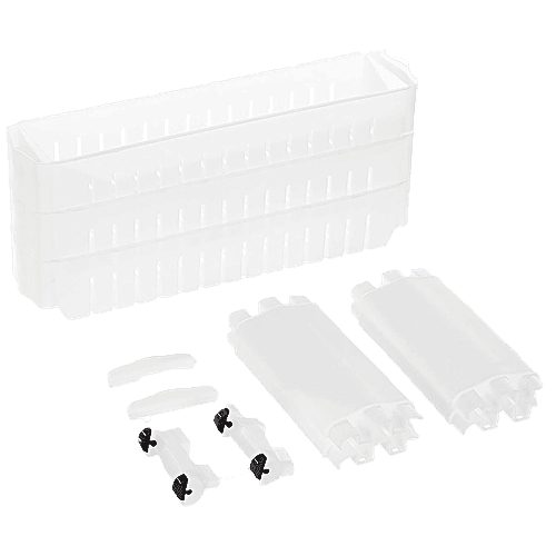 Floraware 3 Layer Storage Organizer Plastic Rack/Shelf With Wheels - Strong & Durable, White, 1 pc  