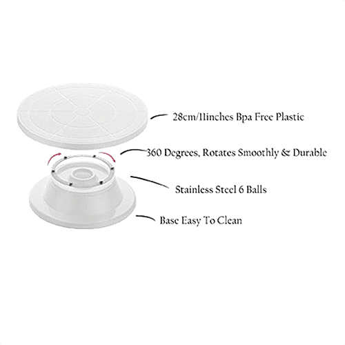 Buy Floraware Plastic Cake Stand/Tool With Scraper For Decoration