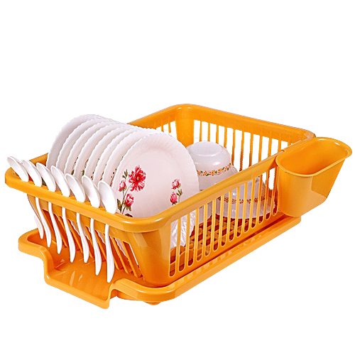 Buy Floraware 3 In 1 Sink Dish Drying Rack/Washing Basket With Tray