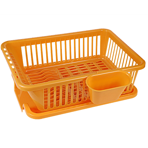 Buy Floraware 3 In 1 Sink Dish Drying Rack/Washing Basket With Tray