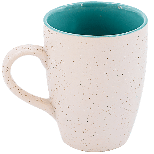 Buy Tibros Ceramic Stoneware Sparkle 1116 Single Tea/Coffee Mug Lightweight, Durable, Sky Blue