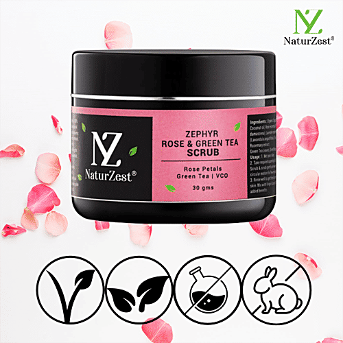 Buy NaturZest Zephyr Rose Green Tea Scrub Natural, Calming