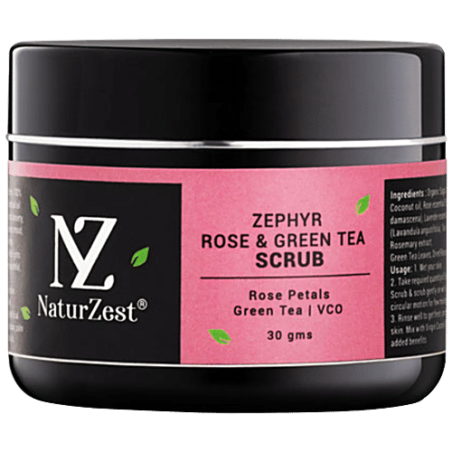 Buy NaturZest Zephyr Rose Green Tea Scrub Natural, Calming